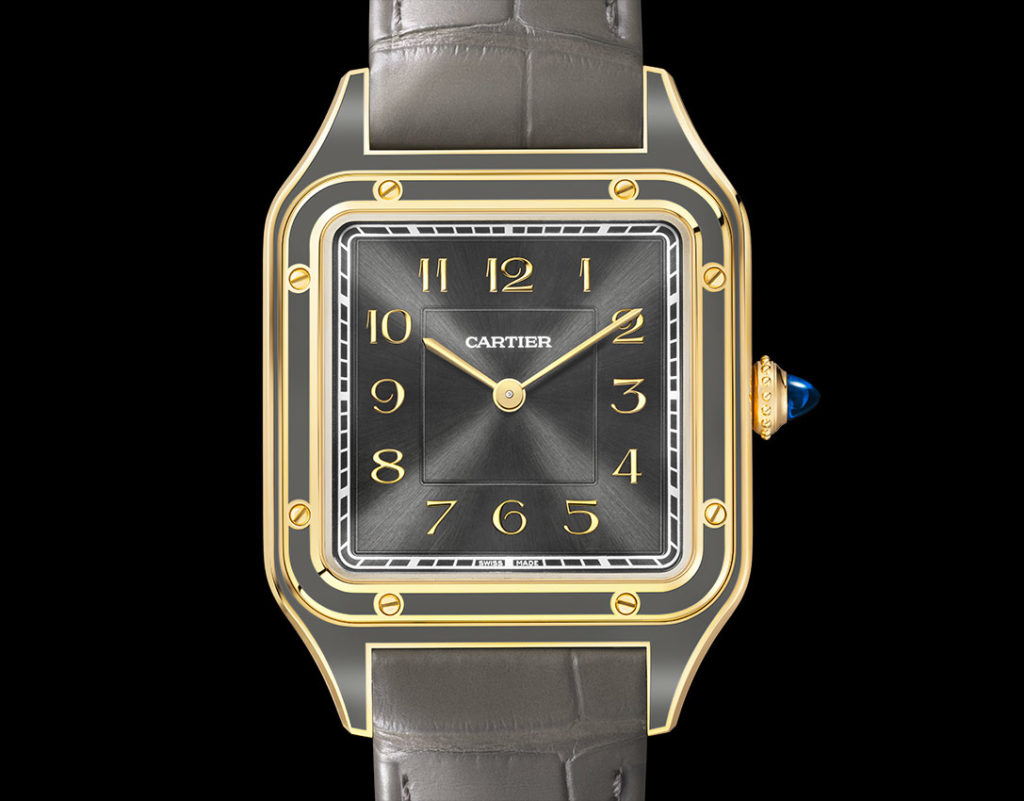 US Perfect Replica Cartier Santos-Dumont Watches With Grey Dials For Sale